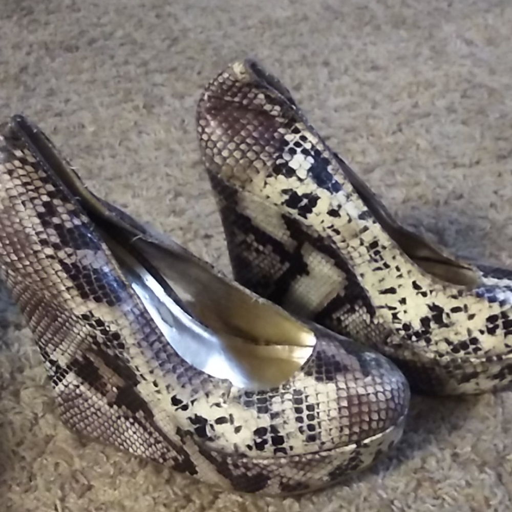 Snake skin booties
